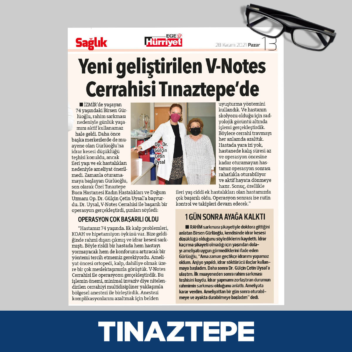 Yeni Geliştirilen V-Notes Cerrahisi Tınaztepe'de